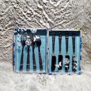 Set of knives and forks, beaded handles